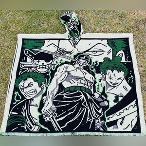 Anime inspired adult size alpaca poncho, uno sex, one size, made in Ecuador.